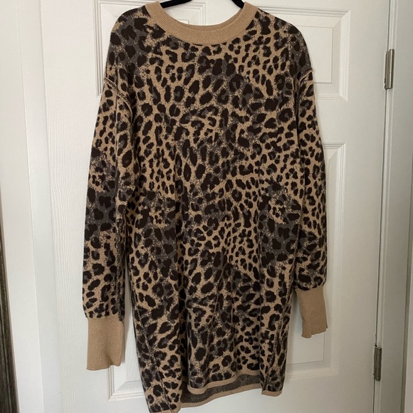 COPY - Spiritual Gangster Cheetah sweater dress - Picture 1 of 3